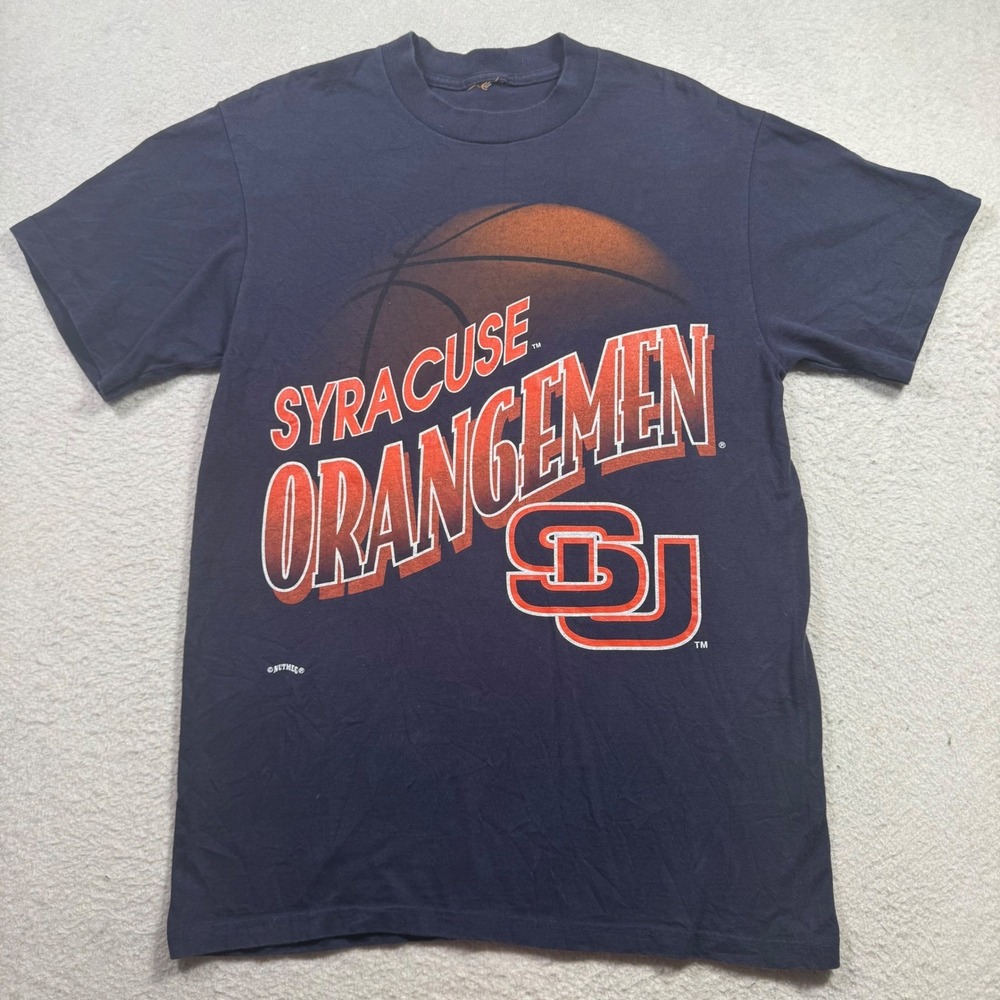 Nutmeg‎ Syracuse Orangemen T-Shirt Mens XL Navy Blue Good Vintage Basketball Tee